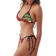 thumbnail image 2 of Bingfone Cool Crocodile With Sunglasses Print Women's Bikini Set, Bikini Two-piece Set - High Elastic Strap Style, Beach Pool Swimsuit - Removable Chest Pad, 2 of 6