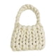 thumbnail image 2 of Bolso de crochet para mujer, bolso de hombro, bolso de mano tejido grueso, cartera de mano de moda para mujer blanco, 2 of 9