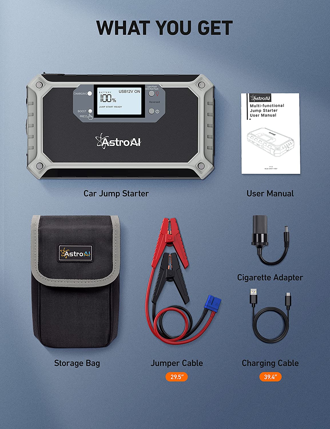 AstroAI 6000A Jump Starter with Power Bank, Compass & LED photo 7