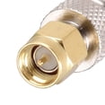 thumbnail image 4 of Unique Bargains SMA Male to F Type Female Brass Coaxial Cable RF Connector Adapter 1pcs., 4 of 5