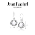 thumbnail image 2 of 925 Sterling Silver Stud Earrings With A Fresh Water White Pearl, Wire Wrapped Bezel, Antique finish Lever Back, Hypoallergenic, Nickel & Lead-free, Gift for Her, Artisan Handcrafted Designer, 2 of 7