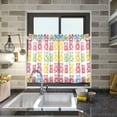thumbnail image 4 of Yayeee Kitchen Curtains Tier Pair Light Filtering 27"x24" Rod Pocket Short Cafe Window Panel, Gummy Bear Pattern, 4 of 7