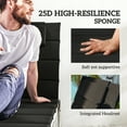 thumbnail image 4 of Outsunny Foldable Lounge Chair Cushion Set of 2, UPF50+ 230gsm Olefin and 25D High-Density Foam, Chaise Lounge Cushion Set, 80" x 26", Black, 4 of 9