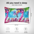 thumbnail image 5 of Pofeuu Tropical Flamingo Summer Print Satin Pillowcase for Hair and Skin Pillow Cases, Silk Pillow Cases, Soft Cooling Pillow Covers, 20x30 Inches（Pillow core not included）, 5 of 7