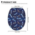 thumbnail image 5 of ZIATUBLE Galaxy Dragonfly Toilet Lid Seat Cover Elongated Toilet Seat Covers for Bathroom Oval Toilet Lid Covers Decorative Toilet Seat Covers Lids Fits Most Toilet Lids, 5 of 6
