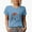Baby Blue, variant on Retro Western Cow Skull Decorated with Flowers & Feathers Art Merch Gift, White T-Shirt, Small