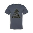 thumbnail image 3 of Cat I Am Your Father Cat Lover Men's Graphic T-Shirt, Vintage Heather Blue, 4X-Large, 3 of 5