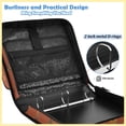 thumbnail image 4 of Zipper Binder with Shoulder Strap 2 inch 3 Ring Waterproof File Folder Organizer Bag 500 Sheet Terracotta Tones Feather, 4 of 8