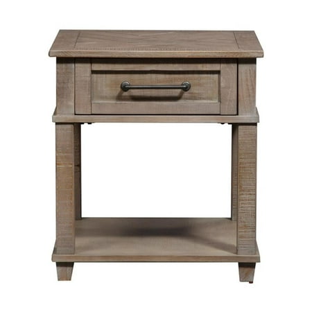 Pemberly Row Modern / Contemporary Light Brown Rectangular End Table
