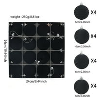 Christmas Balls Flocked Tree Ornaments 2.4in 12pcs Brown Foam Velvet Hanging Plastic Balls Classic Style Durable Metal Buckle Easy Hang Multi-Functional Decorative for Tree Door Wall Porch