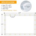 thumbnail image 2 of Cortina de lona transparente para exteriores de 7 x 12 pies, impermeable, a prueba de viento, lona de vinilo transparente de 24 mil para patio, pérgola, toldo de jardín, cubierta gruesa de PVC antides, 2 of 5