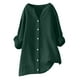 thumbnail image 1 of Vestidos Casuales Para Mujer, Blusas De Mujer De Moda Blusa de verano para mujer con cuello en V, manga larga, botones sueltos y lino, 1 of 7