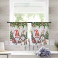 thumbnail image 3 of Grey Christmas Sheer Curtains 45 Inch Length 2 Panels Set, Semi Transparent Voile Rod Pocket Curtains for Living Dining Room Bedroom Drapes Gnomes Xmas Tree Snowflake Gifts, 3 of 8