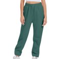 thumbnail image 6 of Dezsed Women's Sweatpants Casual Drawstring Sweat Pants Workout Athletic Joggers Pants Baggy Lounge Bottoms with Pockets Green M, 6 of 7