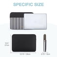 thumbnail image 5 of BAGSMART Laptop Sleeve Case for 13"-13.3" Notebook, Protective Soft Padded Zipper Cover Carrying Computer Bag with Pocket, Compatible with MacBook Air Pro Retina 14" Pro/Max, Black Stripes, 5 of 8