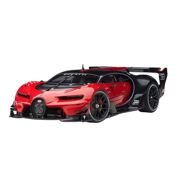 Bugatti Vision Gran Turismo 16 Italian Red And Black Carbon 1 18 Model Car By Autoart Walmart Com