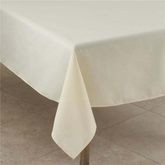 Saro Lifestyle 321.I84S 84 in. Casual Design Everyday Tablecloth, Ivory