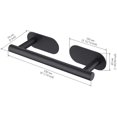 thumbnail image 2 of Toallero de baño sin perforaciones YUANXCMXG de Acero inoxidable SUS304 Autoadhesivo 23CM Negro mate, 2 of 4