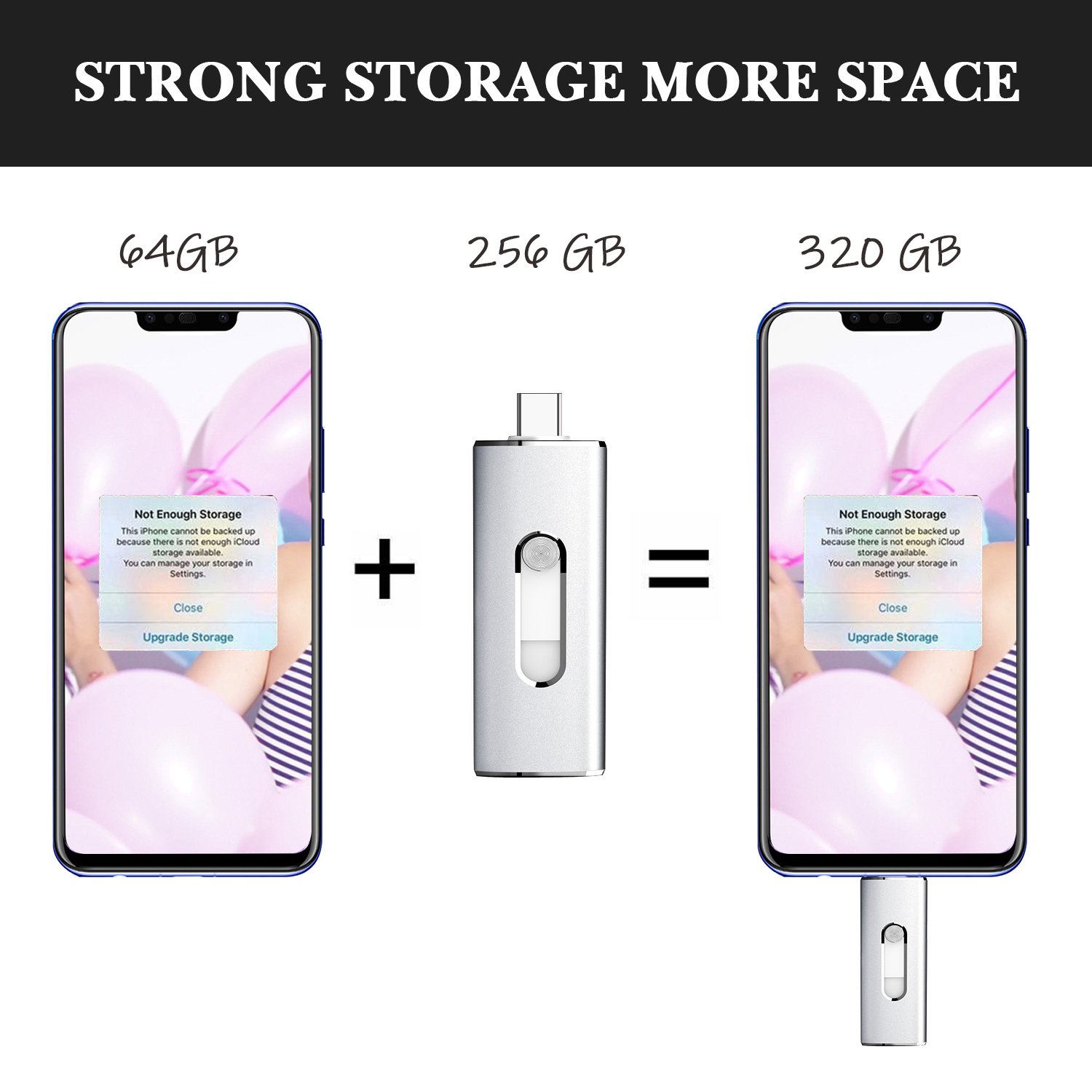 KEXIN 256GB USB 3.0 Dual Port Flash Drive photo 4