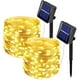 thumbnail image 1 of [2 piezas] Además de la cadena de luces solares, cadena de luces LED para exteriores de 10 m y 100 LED, cable de cobre resistente al agua, cadena de luces solares de 8 modos para decorar jardines,, 1 of 5
