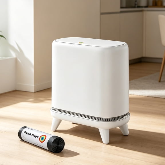 Maoface Small Bathroom Trash Can with Lid 3.2 Gallon - Slim Garbage Can for Bedroom Office Living Room