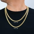 thumbnail image 2 of Nuragold 14k Real Yellow Gold Miami Cuban Link 7.5mm Chain Necklace (16"-30") Italian Jewelry for Men & Women, 2 of 12