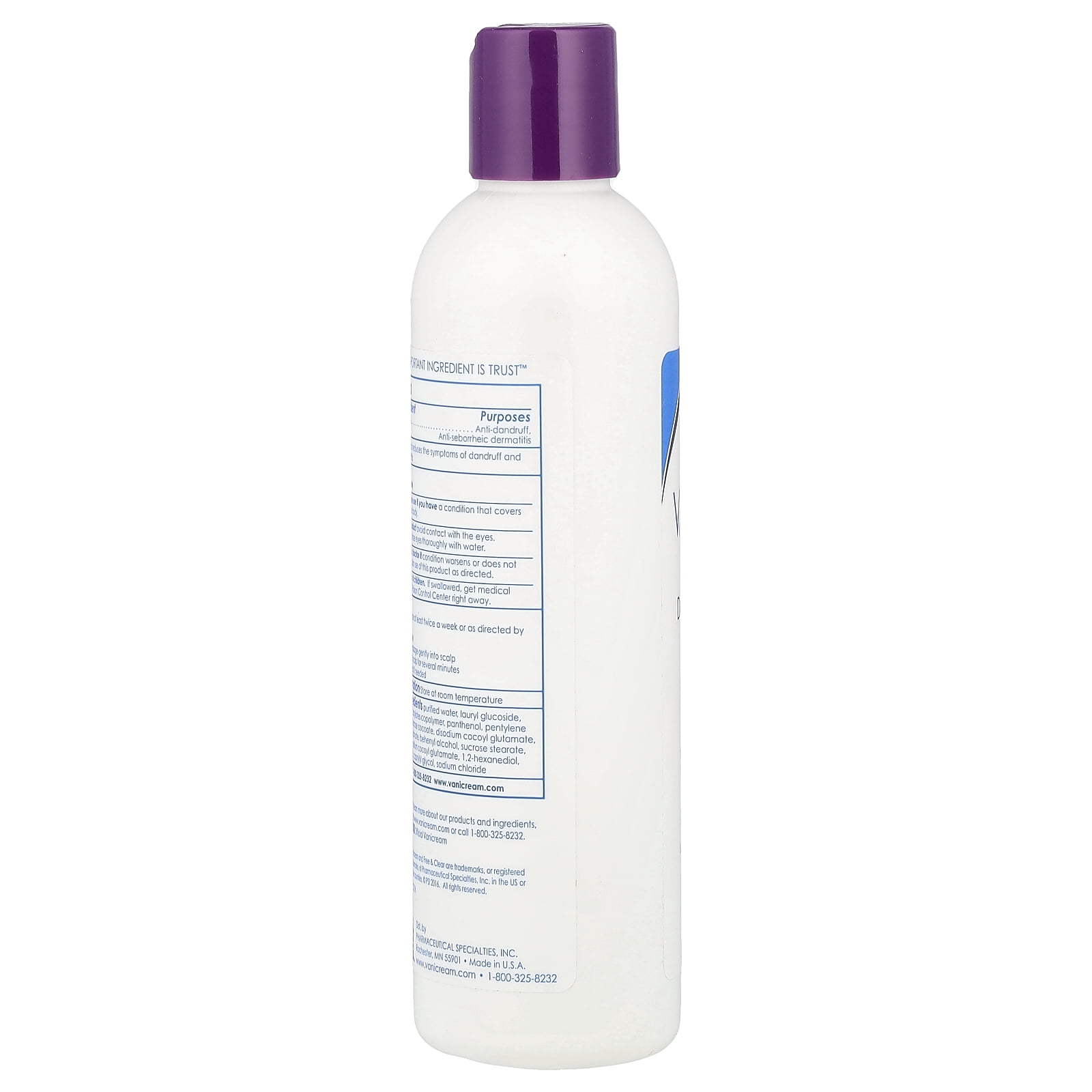 Vanicream Pyrithione Zinc 2% Dandruff Shampoo, 8 fl oz