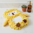 thumbnail image 5 of Unique Bargains Cute Owl Chenille Hanging Hand Towels Yellow 11" x 9", 5 of 7