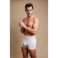 thumbnail image 2 of Men's Cottonique M17760 Latex Free Organic Cotton Drawstring Boxer Brief (Natural M), 2 of 5