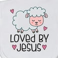 thumbnail image 3 of Inktastic Loved by Jesus Cute Baby Lamb Baby Burp Cloth, 3 of 3