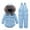 Light Blue, variant on Toddler 2 Piece Snowsuit Sets Kids Winter Skiing Suit Puffer Hooded Down Jacket and Snow Bib Pants Ski Suit Windproof Waterproof Warm Snow Suit