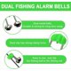 thumbnail image 2 of 50 Pieces Fishing Alarm Bells, Plastic Fishing Rod Clips with Dual Alert Bells, 2 of 4
