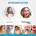 thumbnail image 4 of NU Brilliance My Flexible Mirror 5X Magnification Makeup Mirror with LED Light, 4 of 7