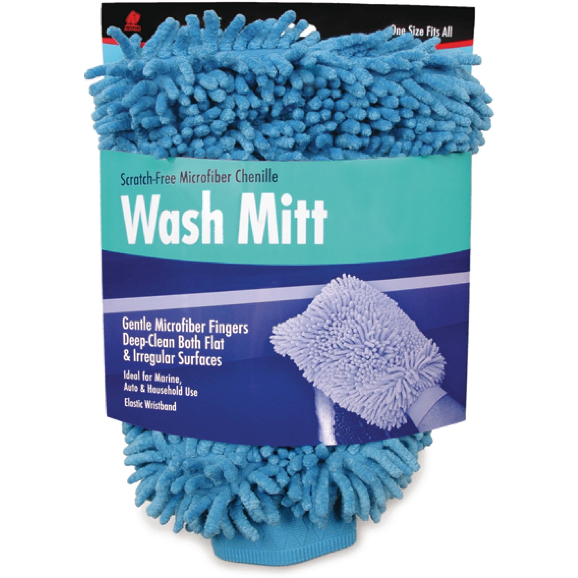 Buffalo Microfiber Blue Chenille Wash Mitt