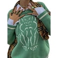 thumbnail image 6 of hirigin Women's Round Neck Sweaters, Long Sleeve Animal Monster Print Loose Fit Knit Tops, 6 of 9