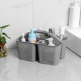 thumbnail image 2 of Plastic Portable Shower Caddy Bucket, Cleaning Shower Basket with Handle Compartments Storage Organizer for Bathroom Kitchen College Dorm Sink, Grey, 2 of 4