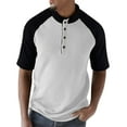 thumbnail image 1 of Camisa de Manga Larga Al Aire Libre de la Capa Base de Manga Corta Casual Mangas Raglan Color Bloqueado, de Pie Cuello Superior, 1 of 6