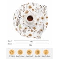 thumbnail image 6 of 15 Inch Round Placemats Set of 6, Brown Spring Floral Non Slip Heat Insulation PP Table Mats, Flowers Leaves Elegant Pastoral Washable Place Mats for Kitchen Dining Party Table Decor, 6 of 7