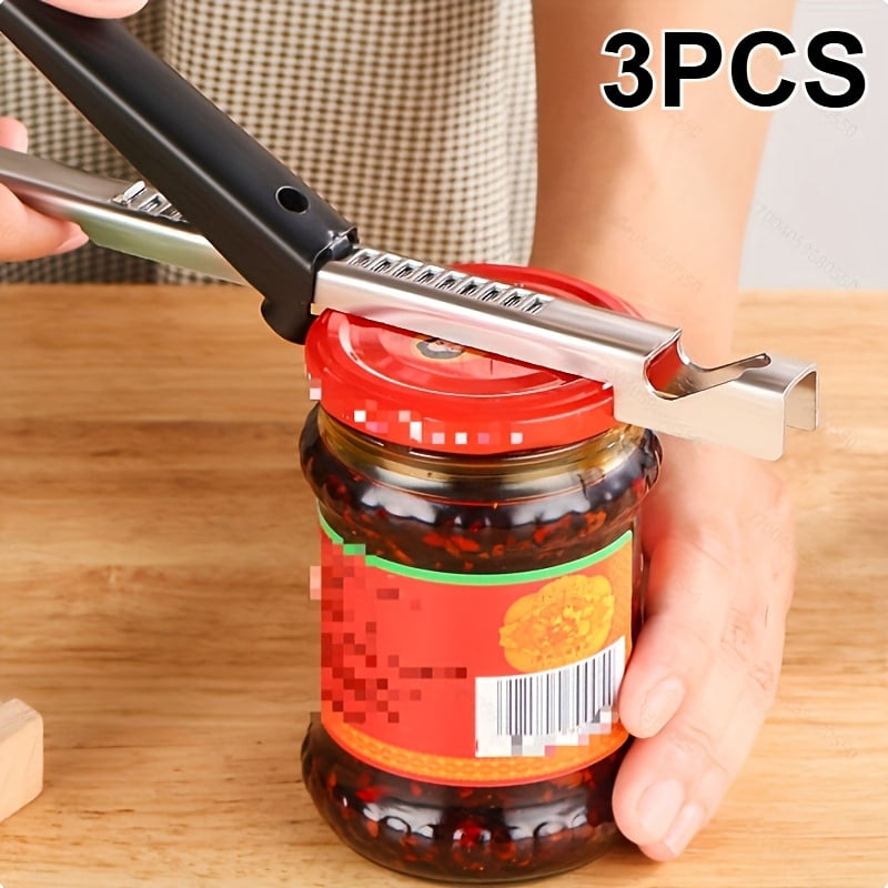 General 3-in-1 Can Opener & Bottle Opener, Stainless Steel for Easy Cap Removal, Ideal for Homes Hotels Bars, Beneficial for Seniors & Limited Strength