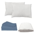 thumbnail image 1 of Protector Spring Air Matrimonial + Sábanas Basic Azul Acero + Almohada Frosty 2, 1 of 7