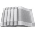 thumbnail image 1 of CNKOO Kitchen 6pcs Table Place Mat Home Restaurant Dining Table Non-slip Heat Insulation Pad Coaster Placemat  Silver, 1 of 7