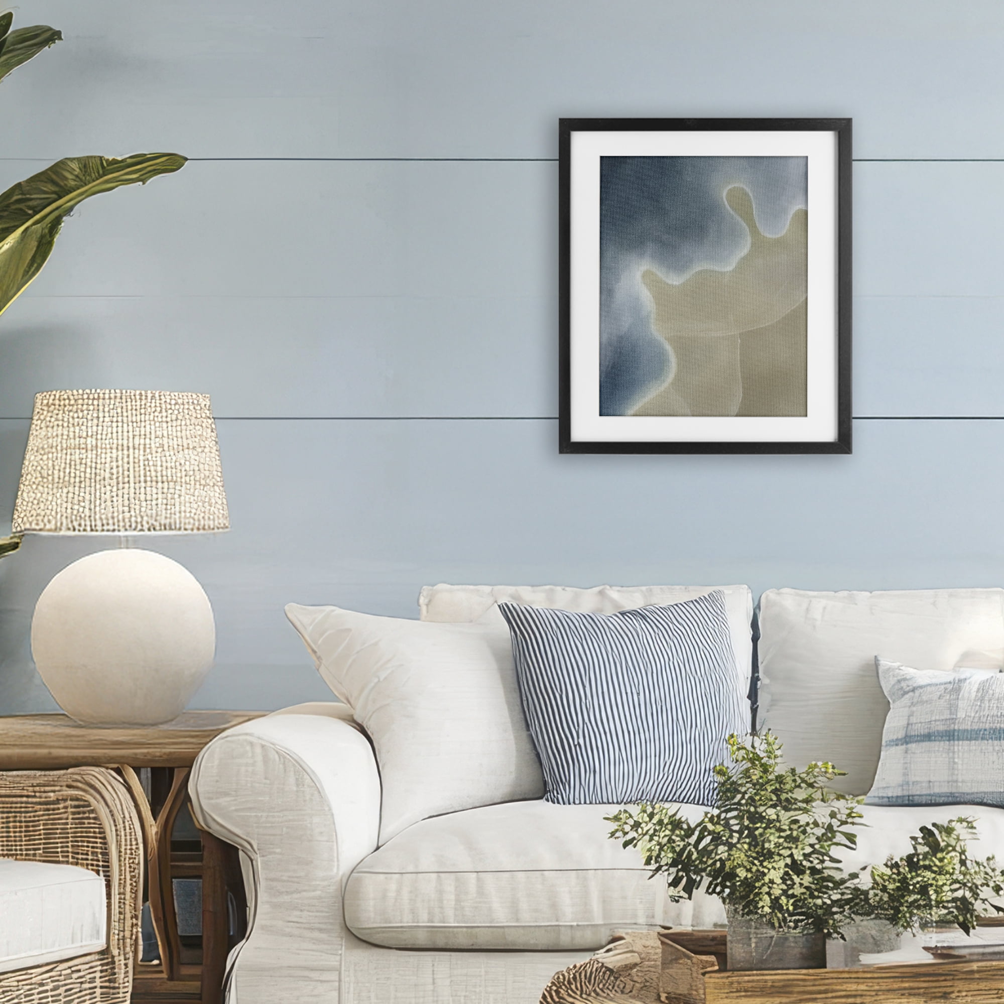 Stupell Industries Turning The Tides Abstract Black Framed Print Under Glass, design by Grace Popp
