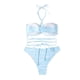 thumbnail image 4 of Traje de baño dividido de moda para mujer Bikini sexy con estampado de rayas en la cintura Fridja nalpqowj19969, 4 of 5