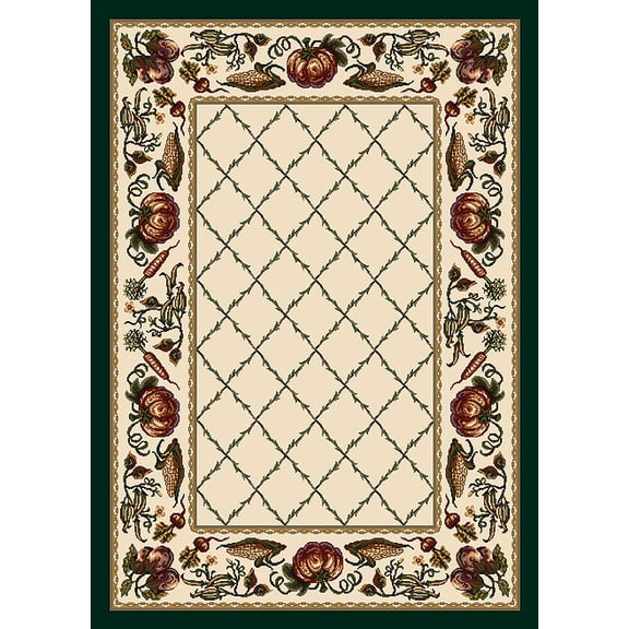 Milliken Seasonal Inspirations Area Rug Cornucopia 11000 Opal Emerald 2' 8" x 3' 10" Rectangle