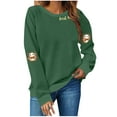 thumbnail image 2 of Inverlee Women's Thanksgiving Sweatshirts Cute Turkey Pumpkin Print Sweatshirt Casual Long Sleeve Loose Fit Shirts Round Neck Holiday Tops Outfit, 2 of 4