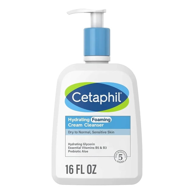 Cetaphil Hydrating Foaming Cream Cleanser Limpiador Facial 16 fl oz