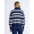 thumbnail image 3 of Free Assembly Women's and Women's Plus Half Zip Sweater with Long Sleeves, Midweight, Sizes XS-4X, 3 of 5