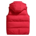 thumbnail image 5 of Zimjoy Mens Puffer Vest Windproof Thick Big and Tall Winter Vest Warm Adjustable Hooded Outerwear Vests Casual Light Zip Up Mens Puffer Jacket with Pockets, Red L, 5 of 7