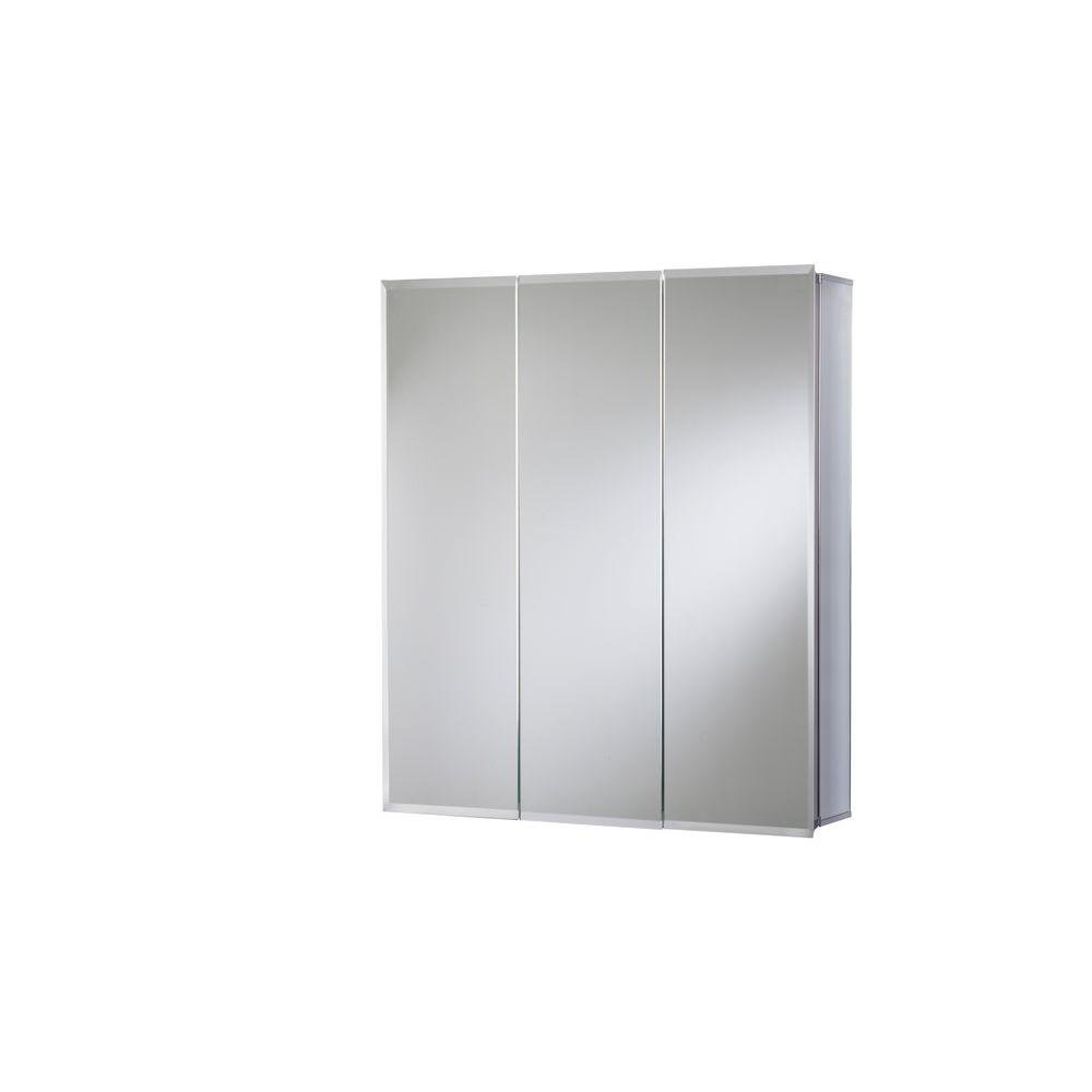 24 in. x 26 in. Recessed or Surface Mount TriView Beveled Mirrored