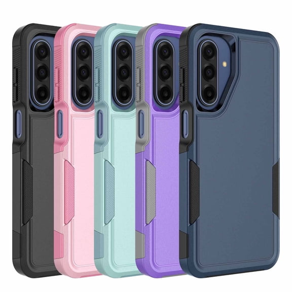 Military Grade Shockproof Samsung Galaxy A17 5G 2025 Case,Dual Layer Full Body Protective Cover with Anti-Slip Grip & Raised Camera Heavy Duty Rugged Case- Blue